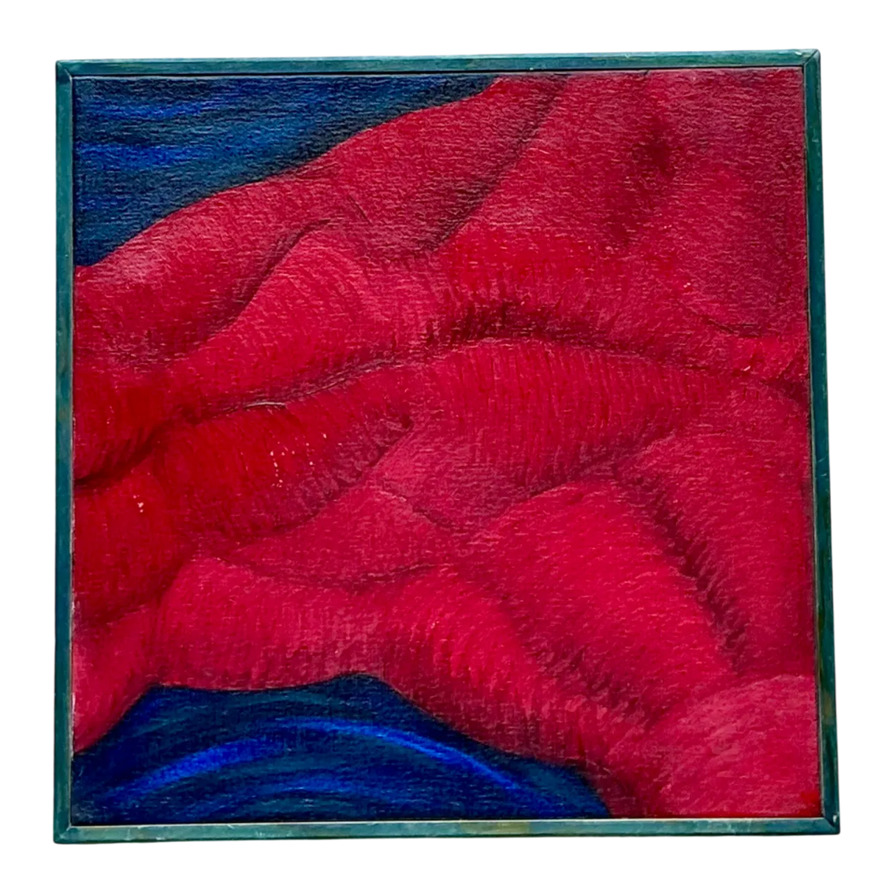 Vintage Framed Abstract Canvas Painting