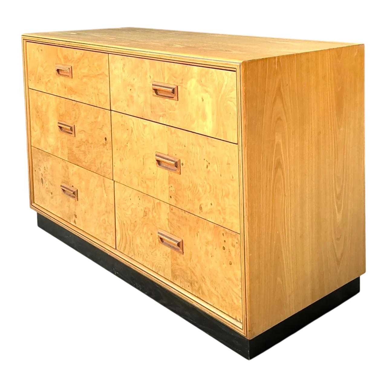 Vintage Henredon “Scene Two” Burl Wood Six-Drawer Dresser