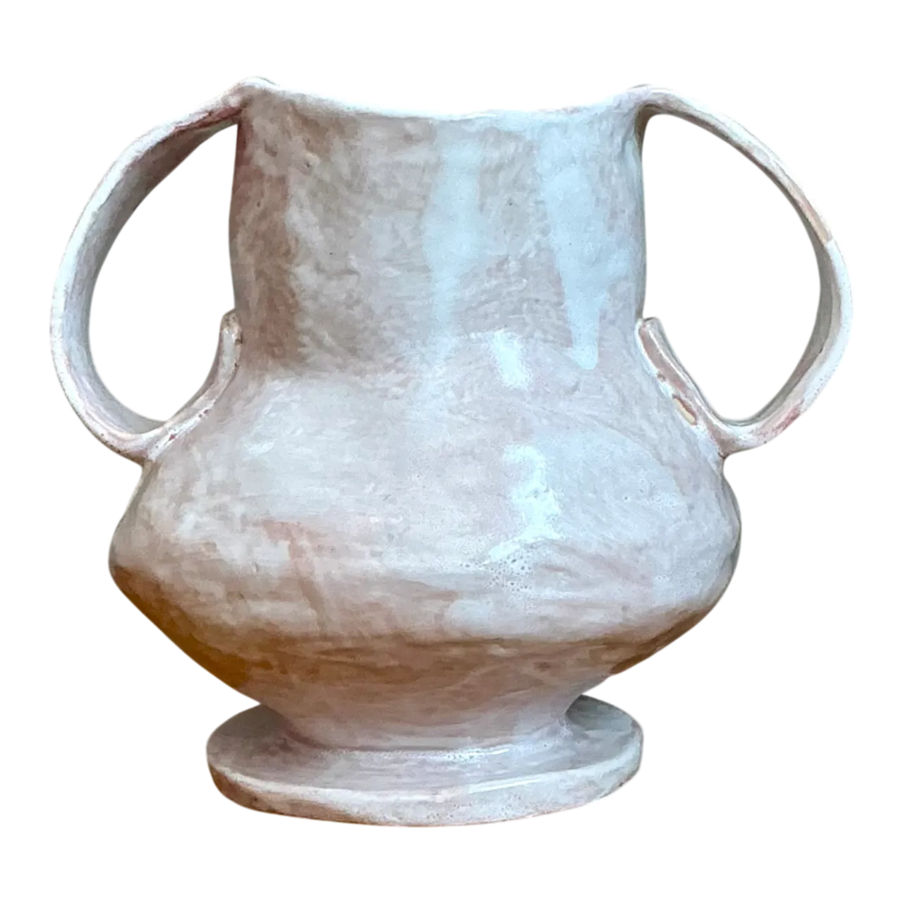 Vintage Ceramic Biomorphic Double Handle Vase