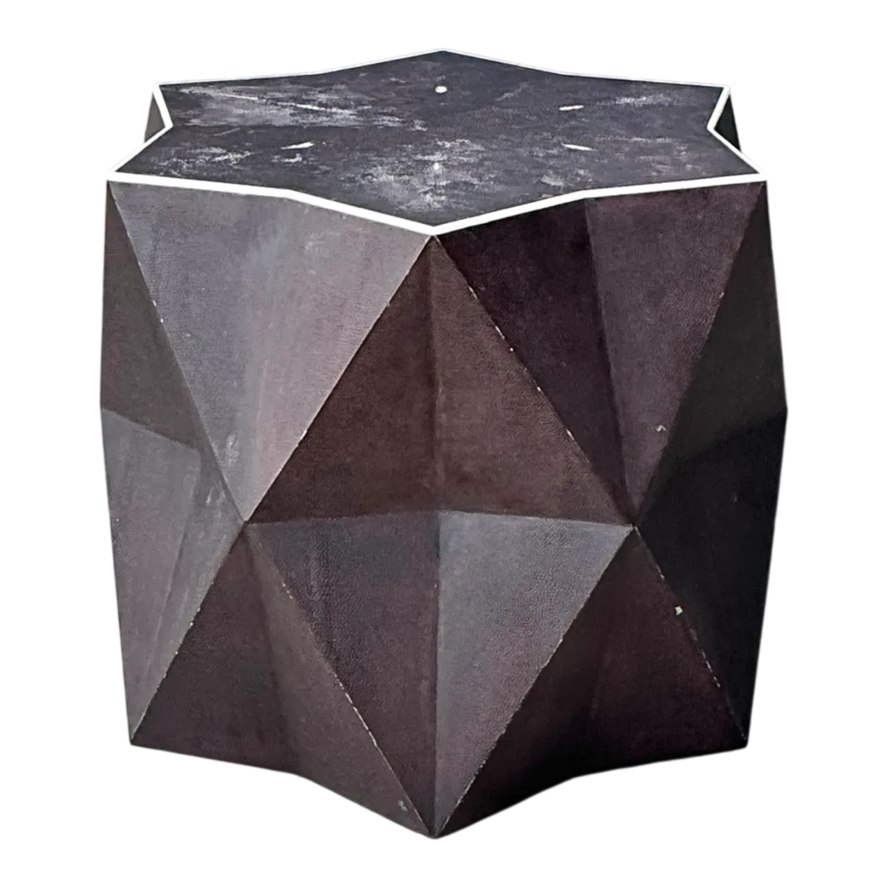 Vintage Faceted Shagreen Accent Table