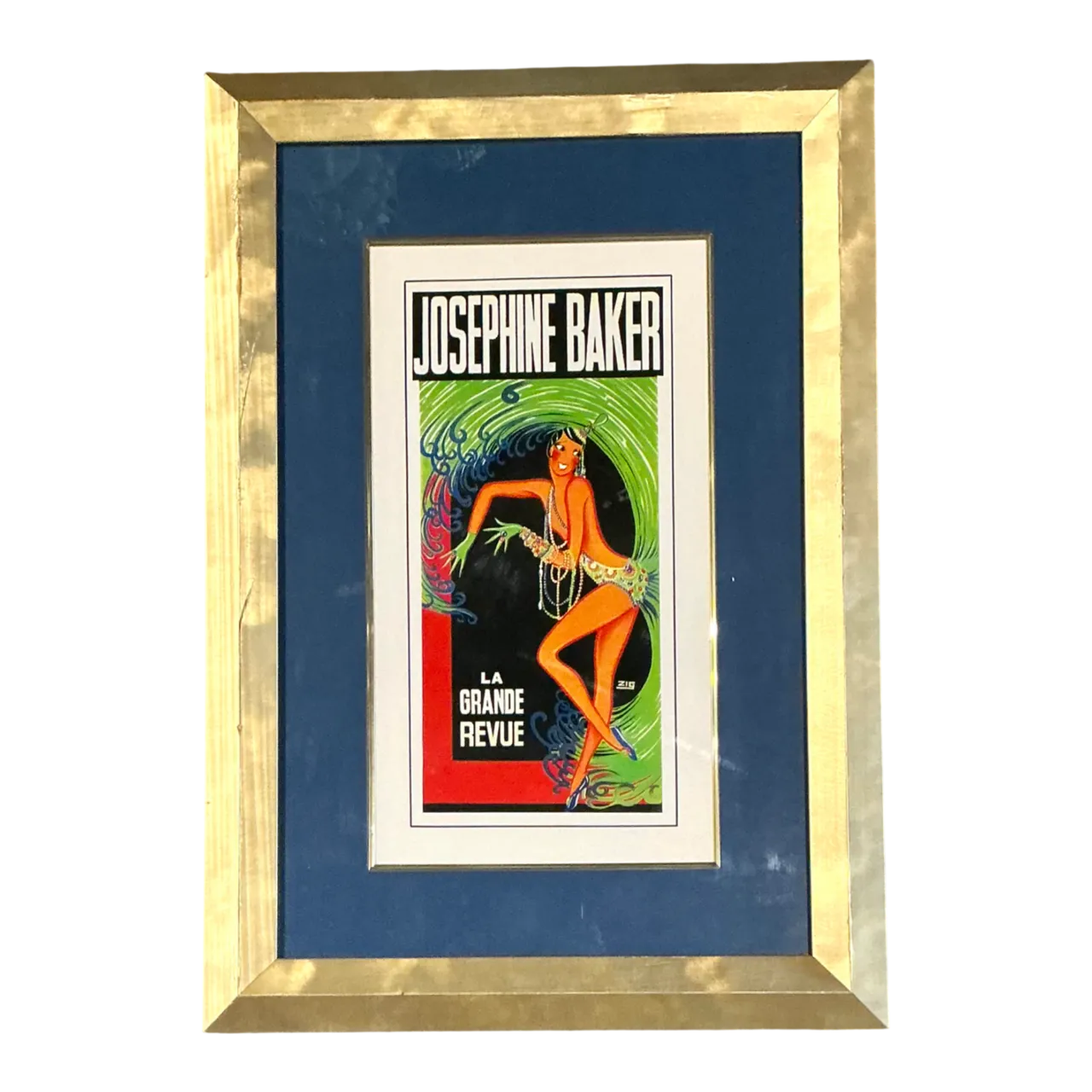 Vintage La Grande Revue Print in Frame