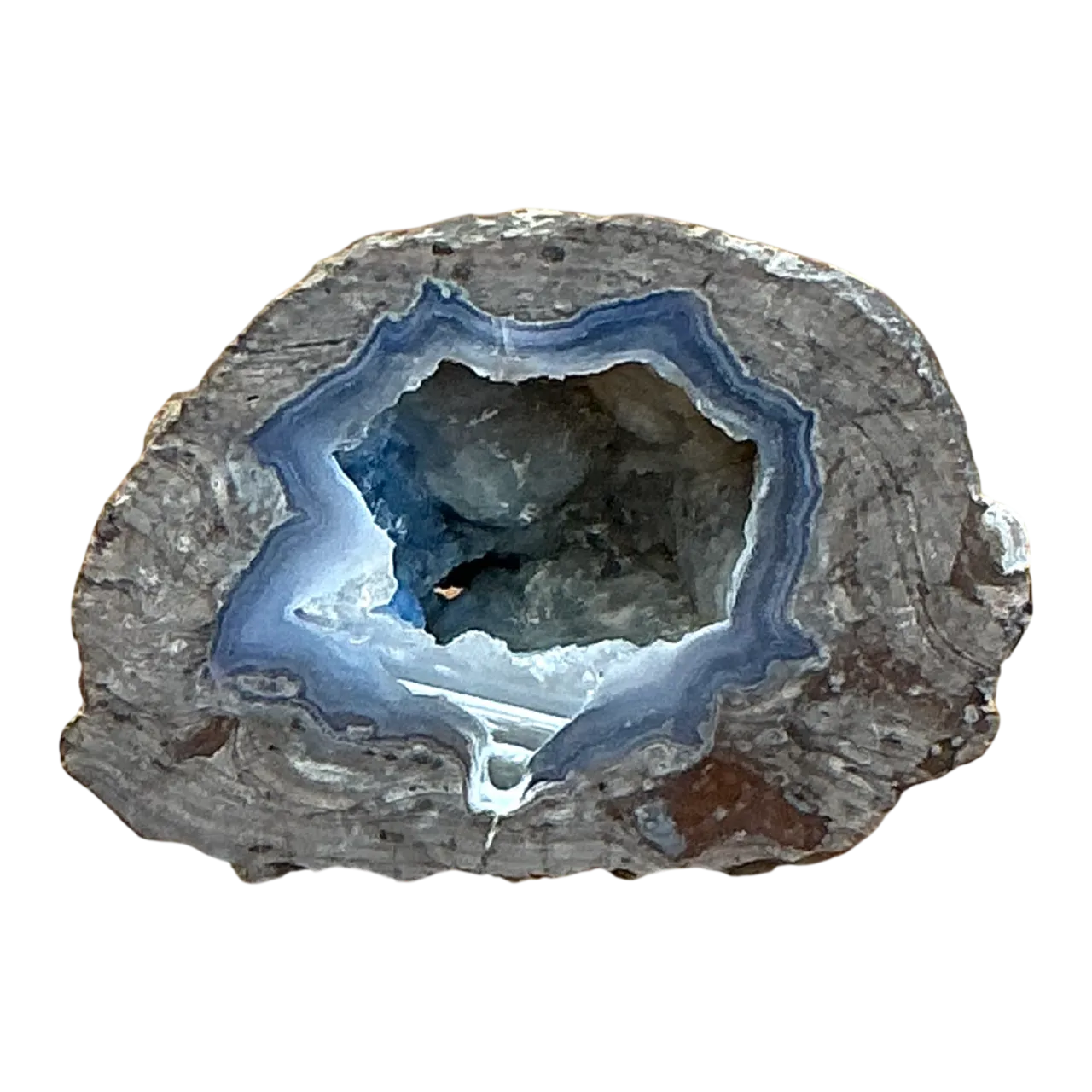 Vintage Blue Quartz Geode