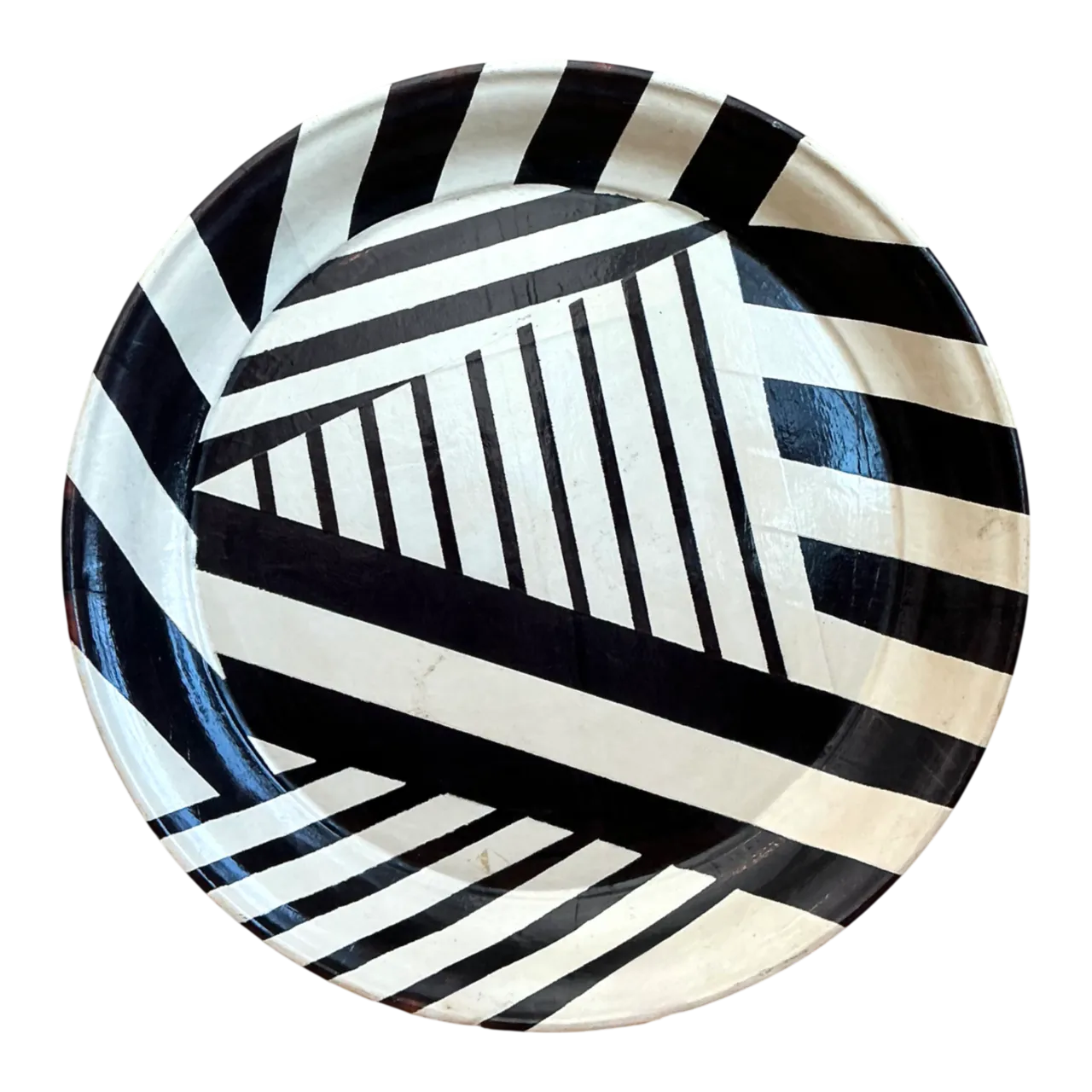 Vintage Geometric Lacquer Decorative Tray