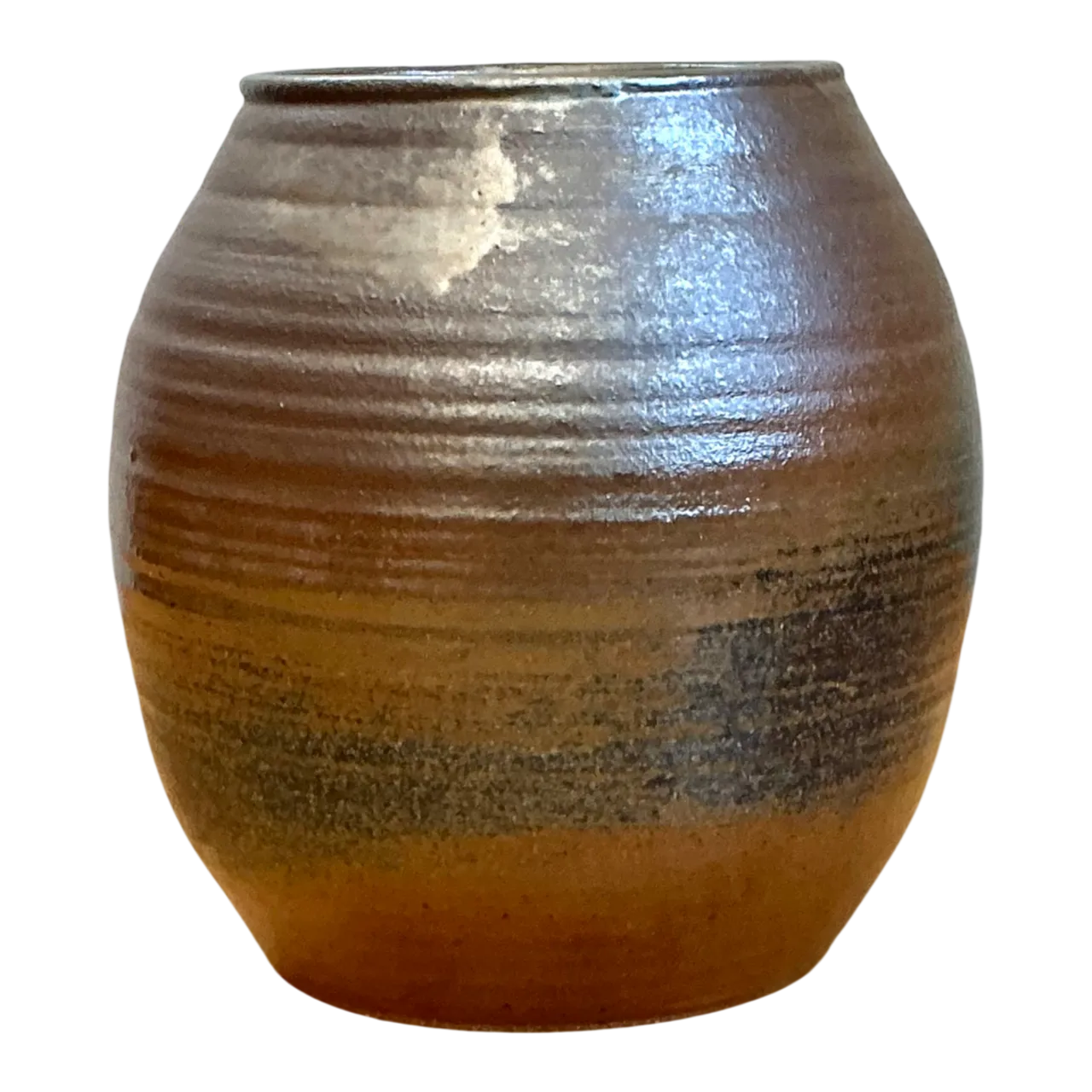 Vintage Brown Glazed Ceramic Vase