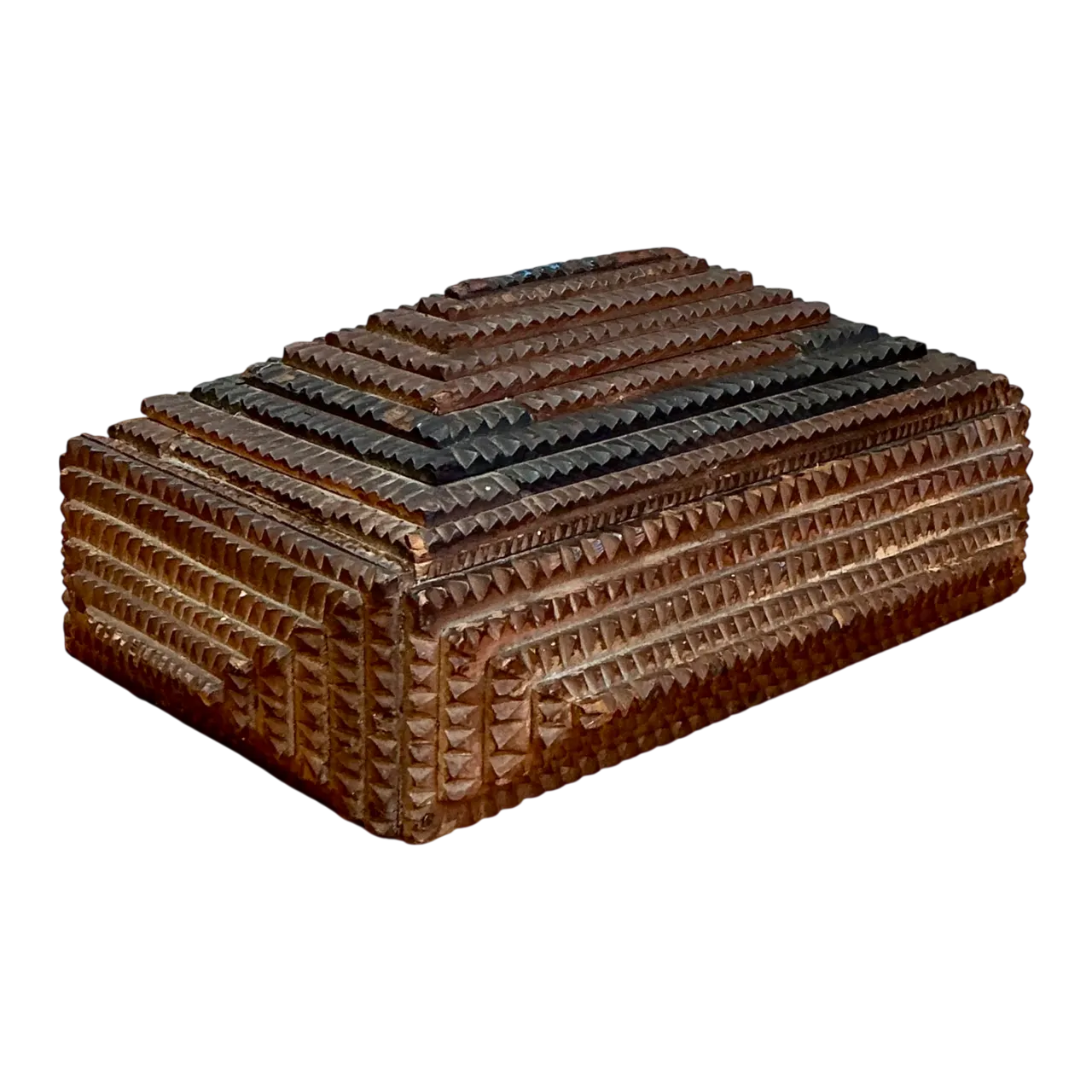 Vintage Tramp Art Wood Box