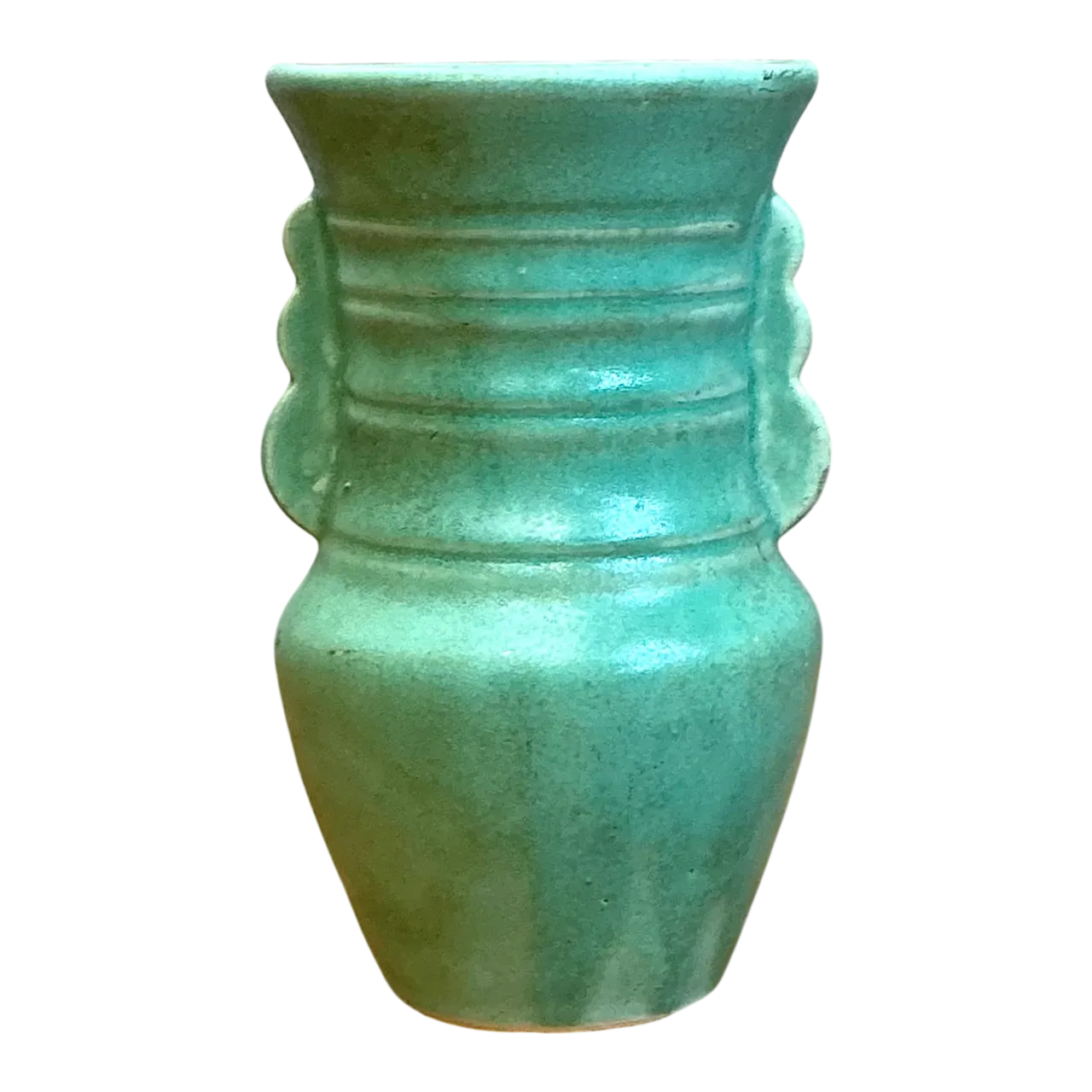 Vintage Turquoise Ceramic Pottery Vase
