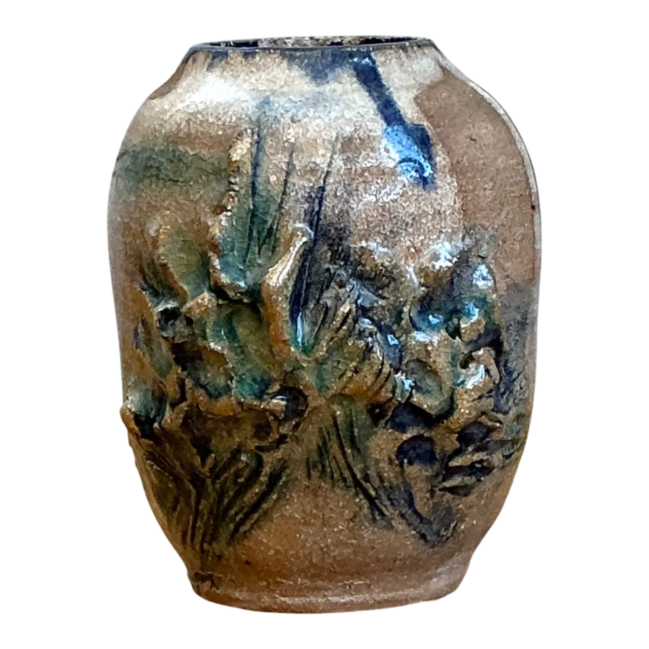 Vintage Abstract Glazed Pottery Vase