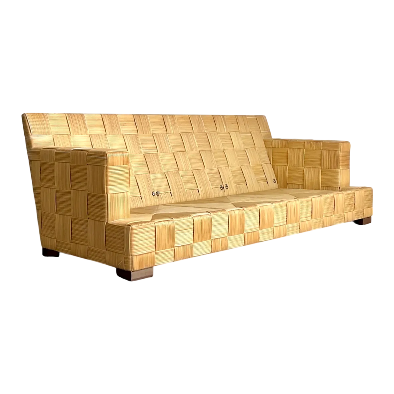 Vintage Donghia “Block Island” Woven Rattan Sofa