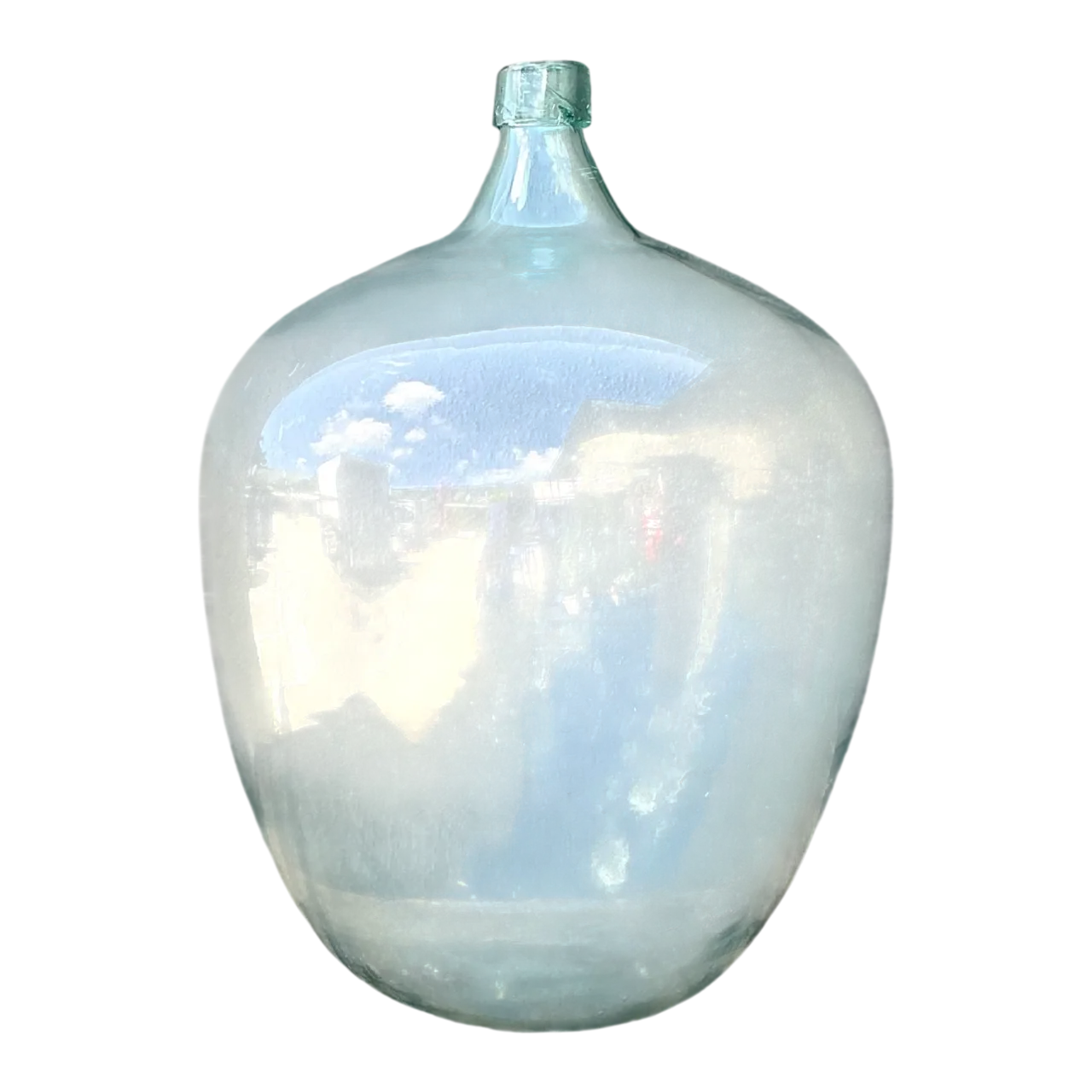 Vintage Monumental Glass Demijohn Bottle