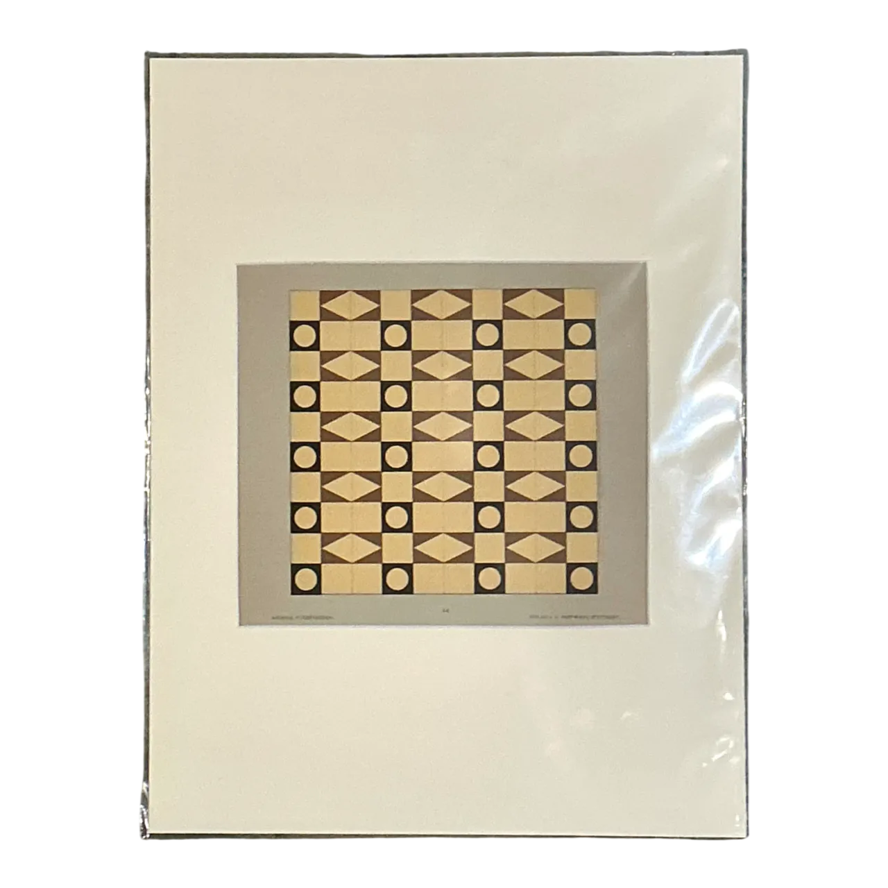 Vintage Mosaic Floor Tile Sample Serigraph