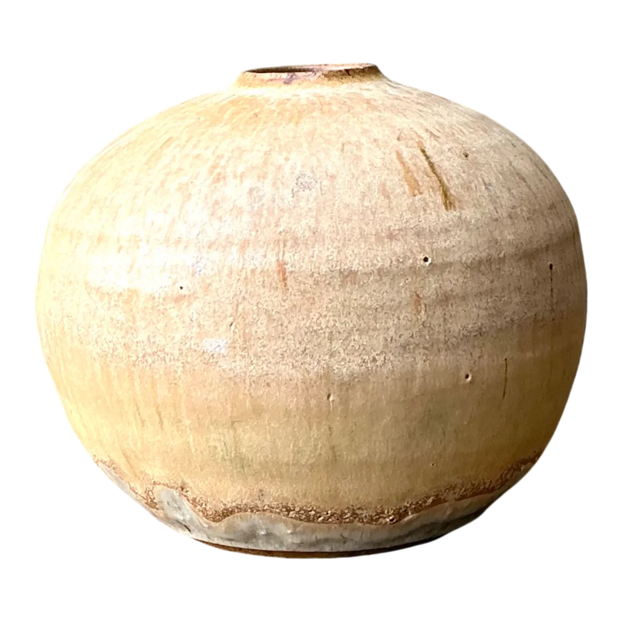 Vintage Earth Tone Ceramic Vessel
