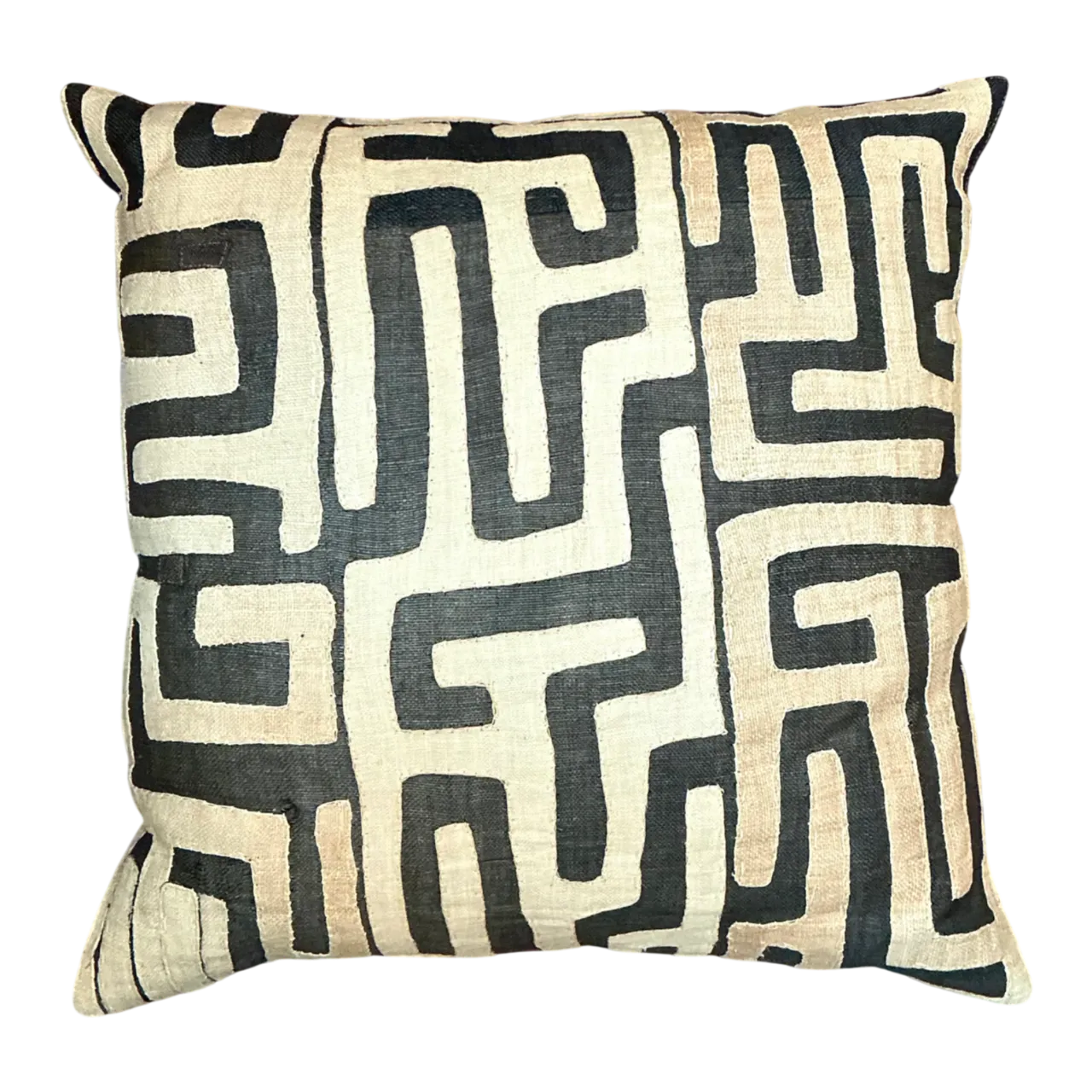 Vintage Kuba Cloth Pattern Pillow