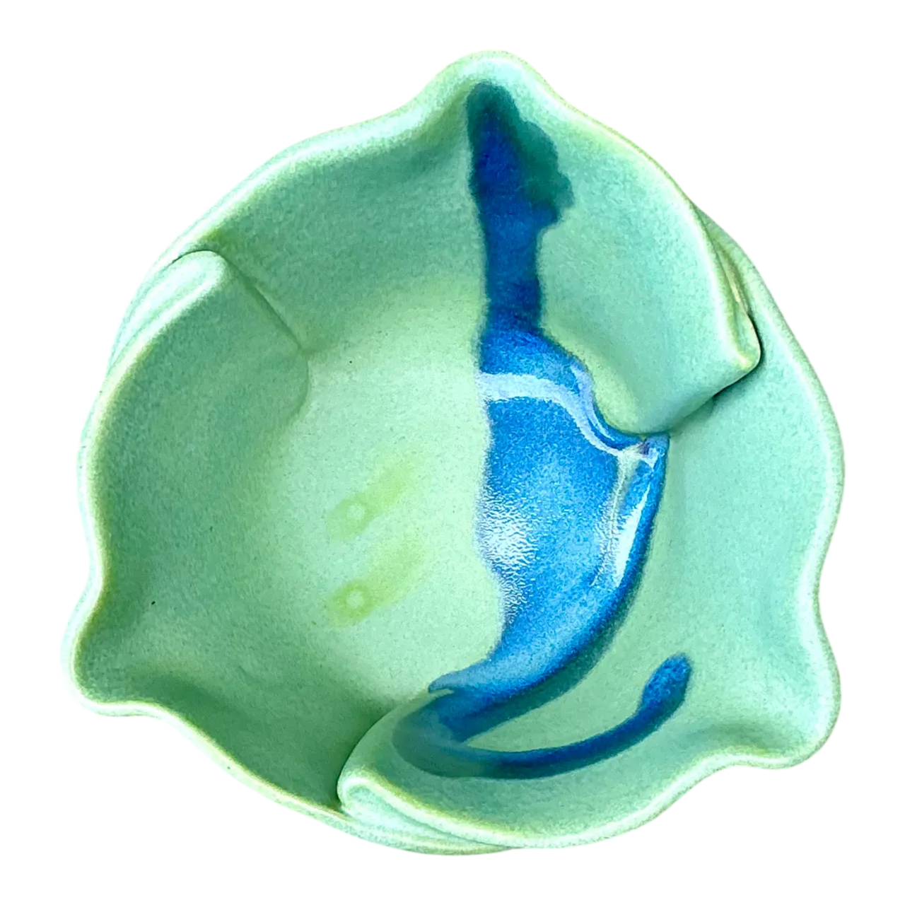 Vintage Organic Form Pottery Bowl