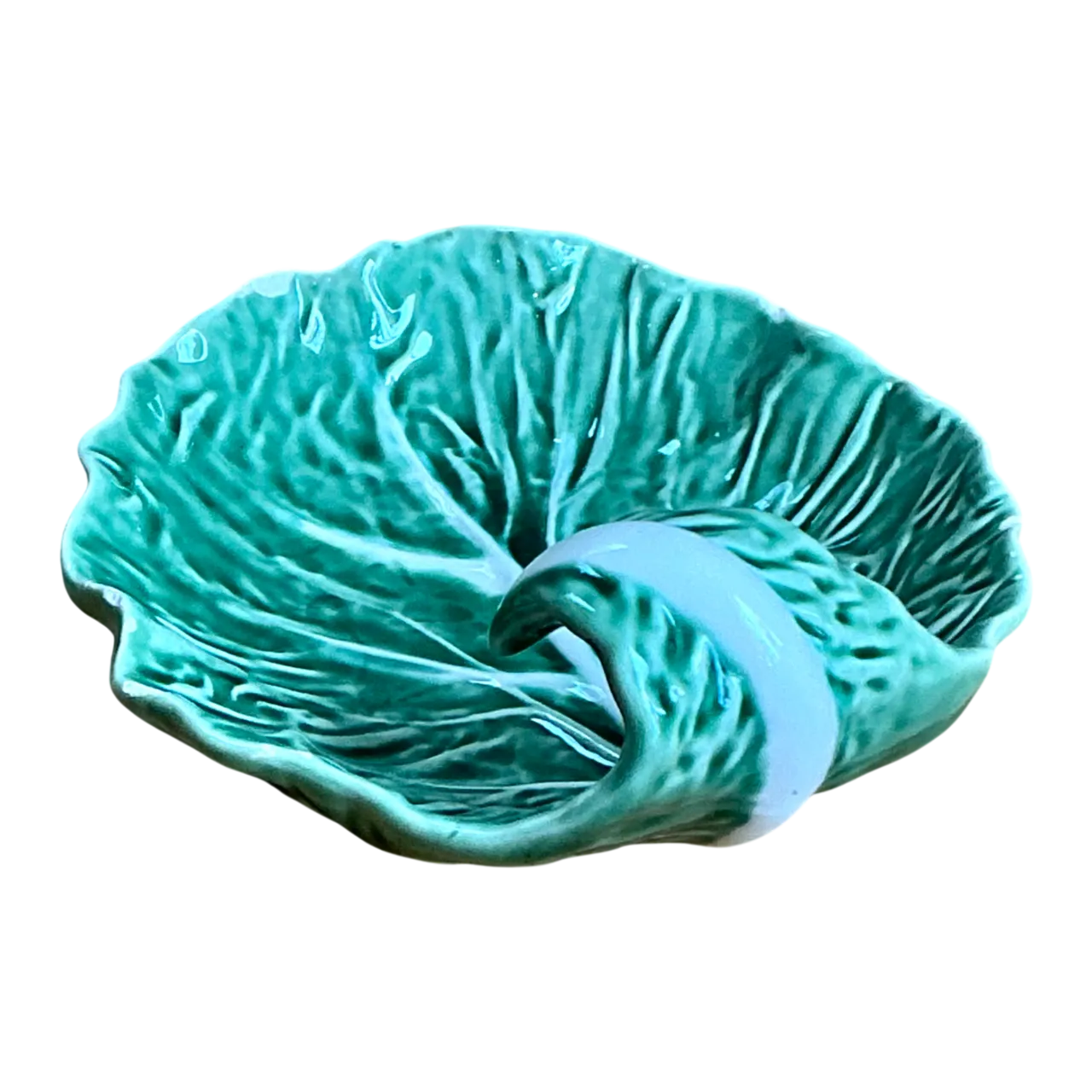 Bordallo Pinheiro Green Cabbage Leaf Ceramic Bowl