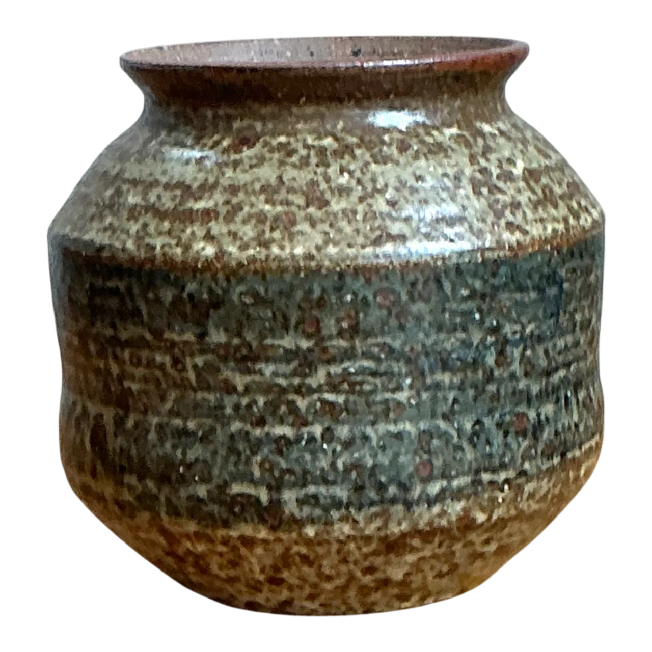 Vintage Speckled Pottery Vase