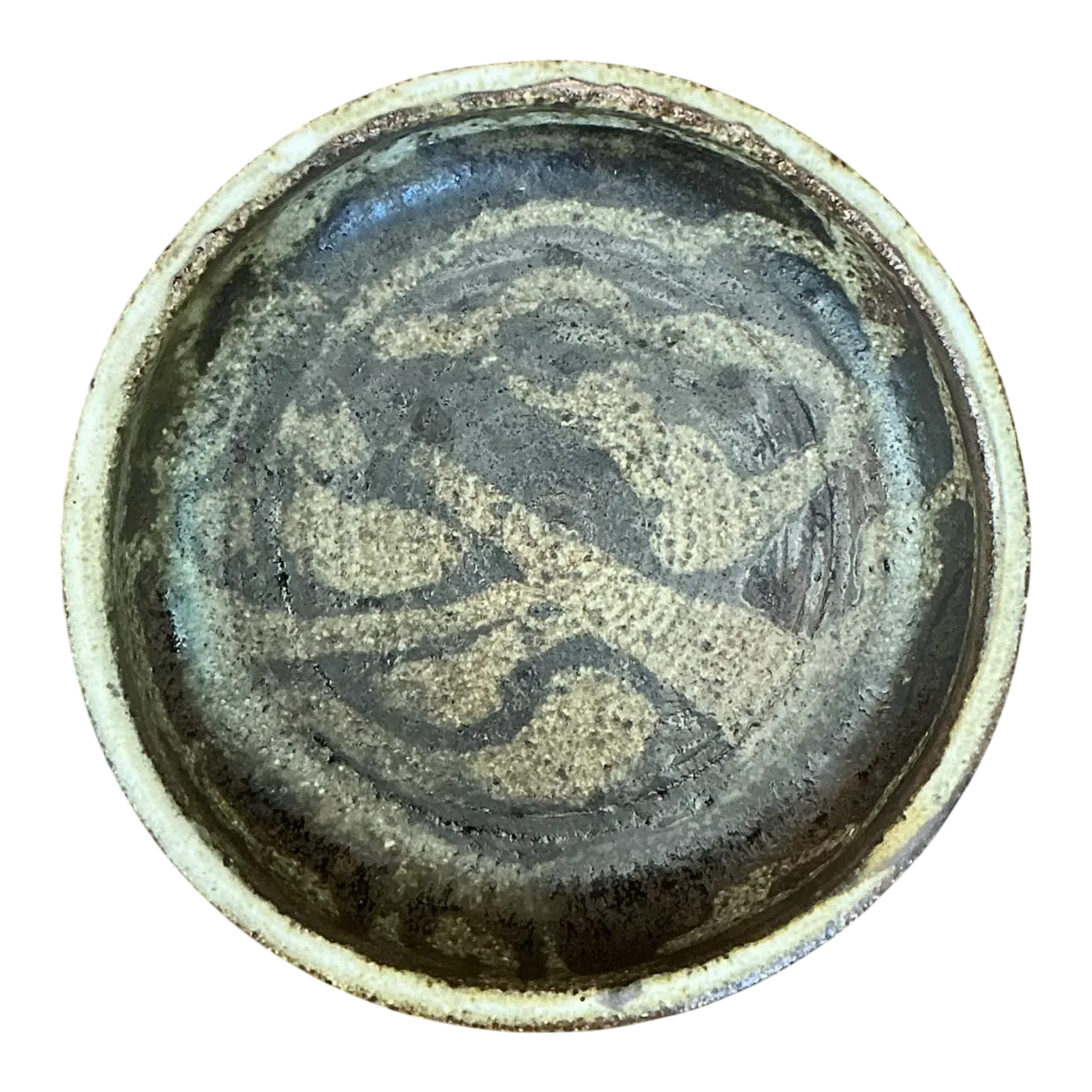 Vintage Abstract Design Pottery Bowl
