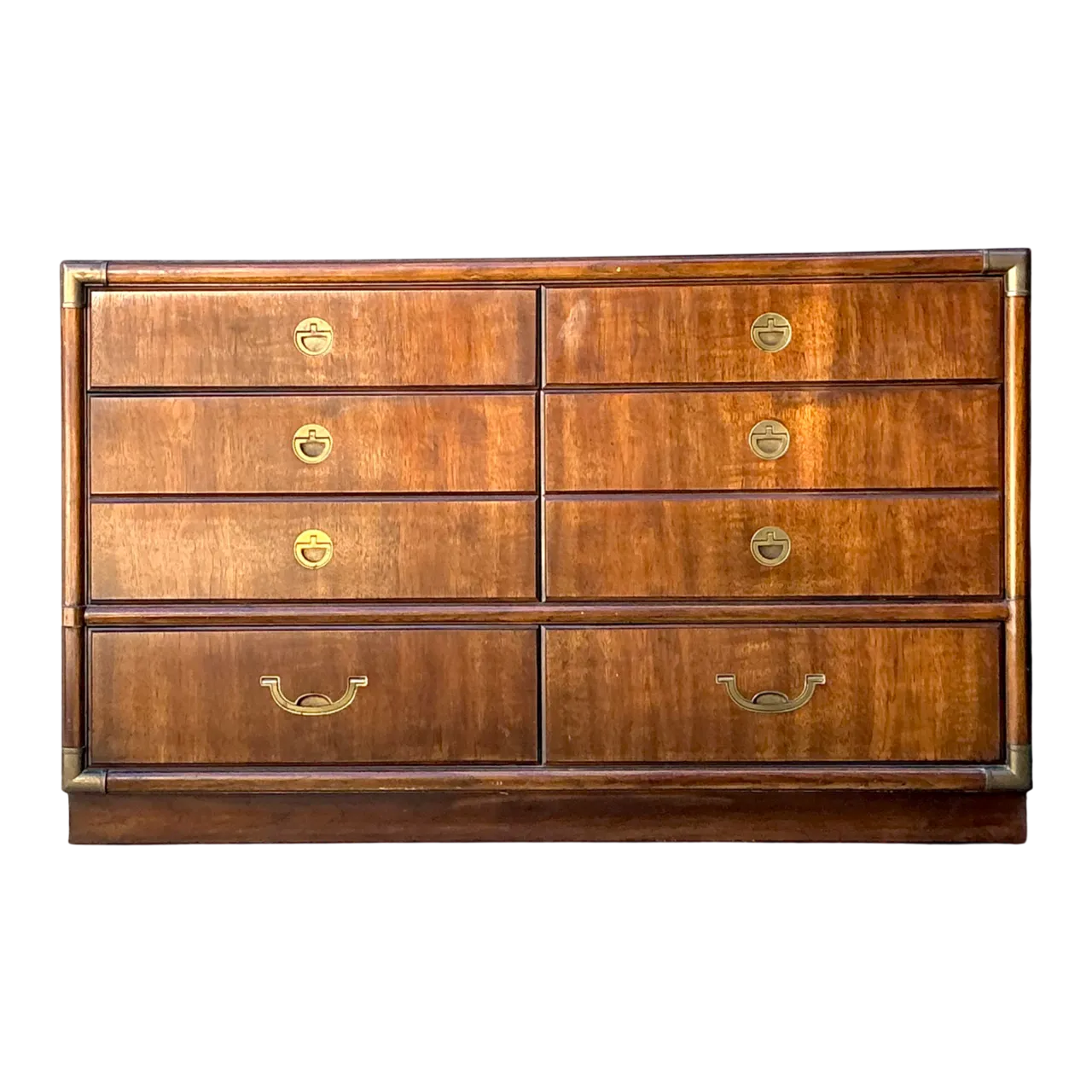Vintage Drexel Wood and Metal Campaign Dresser