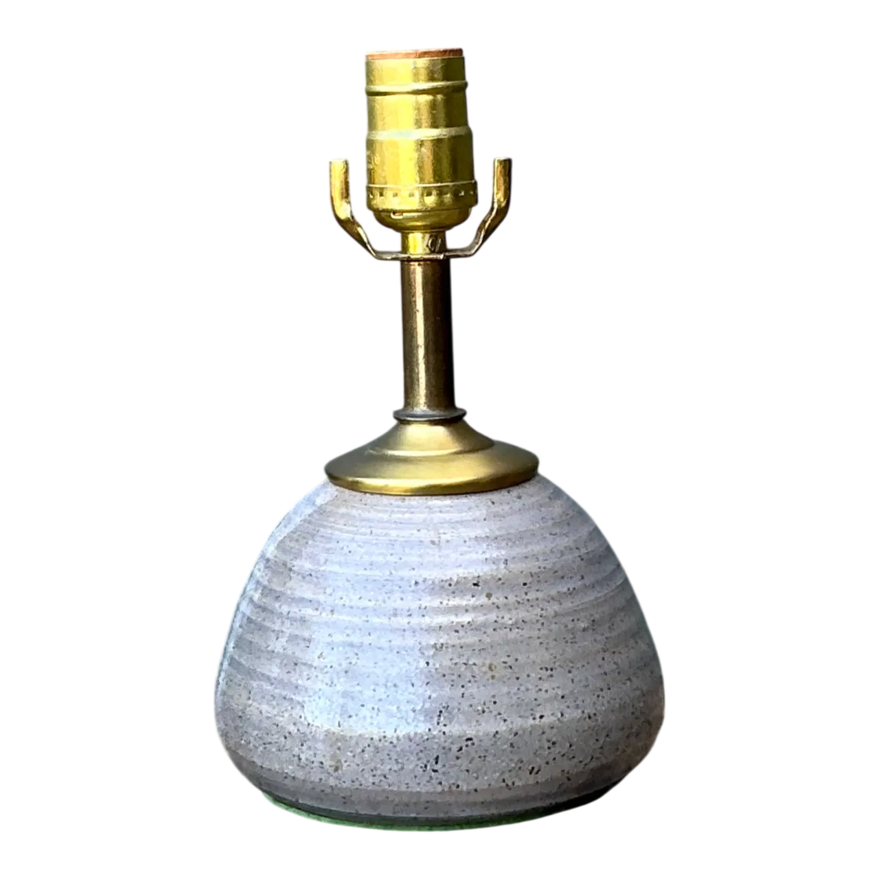 Vintage Studio Pottery and Brass Lamp