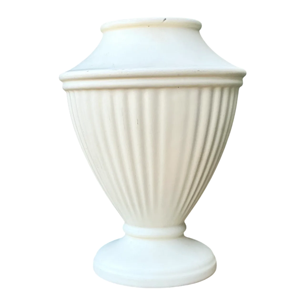 Vintage Haeger Ivory Fluted Vase