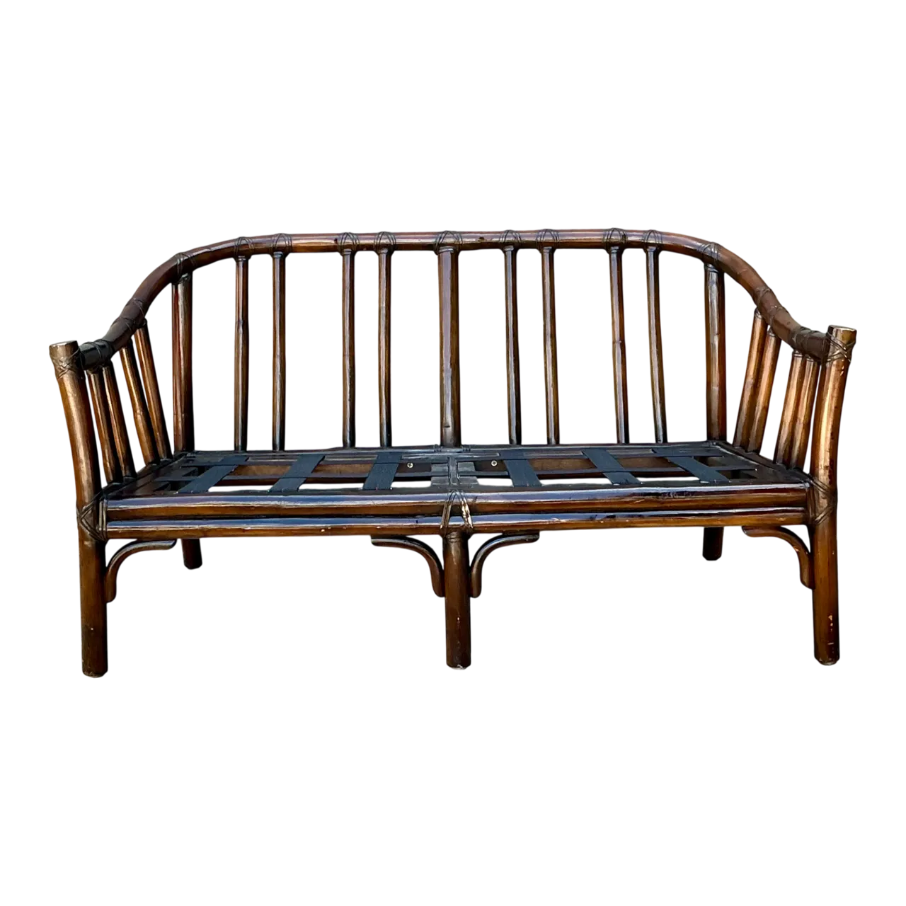 Vintage McGuire Bent Rattan Loveseat