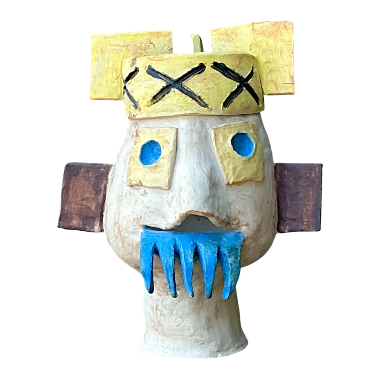 Vintage Abstract Ceramic Bust Sculpture