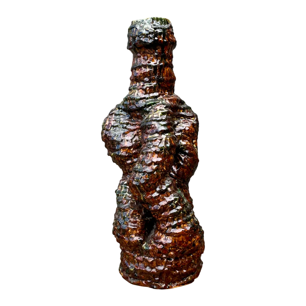 Vintage Sculptural Textured Ceramic Vase