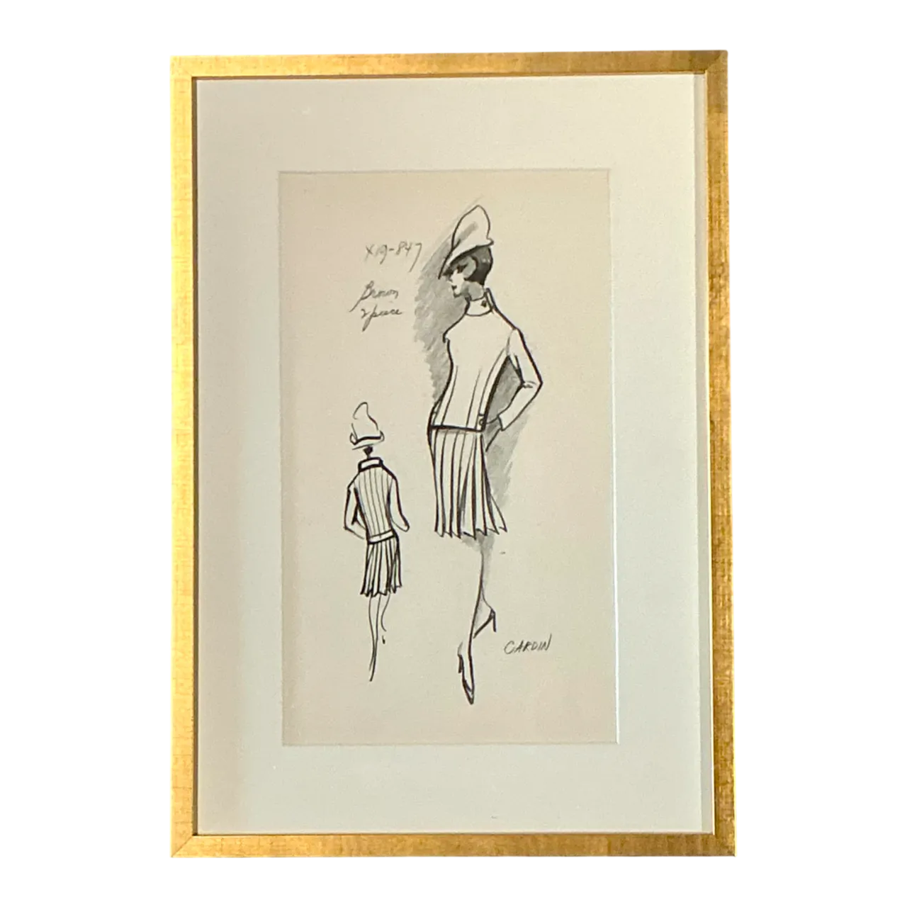 Vintage Pierre Cardin Fashion Sketch