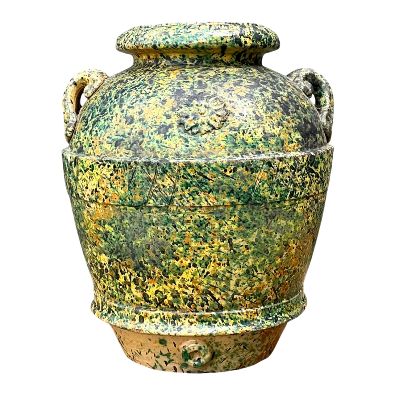 Vintage Speckled Pottery Vessel