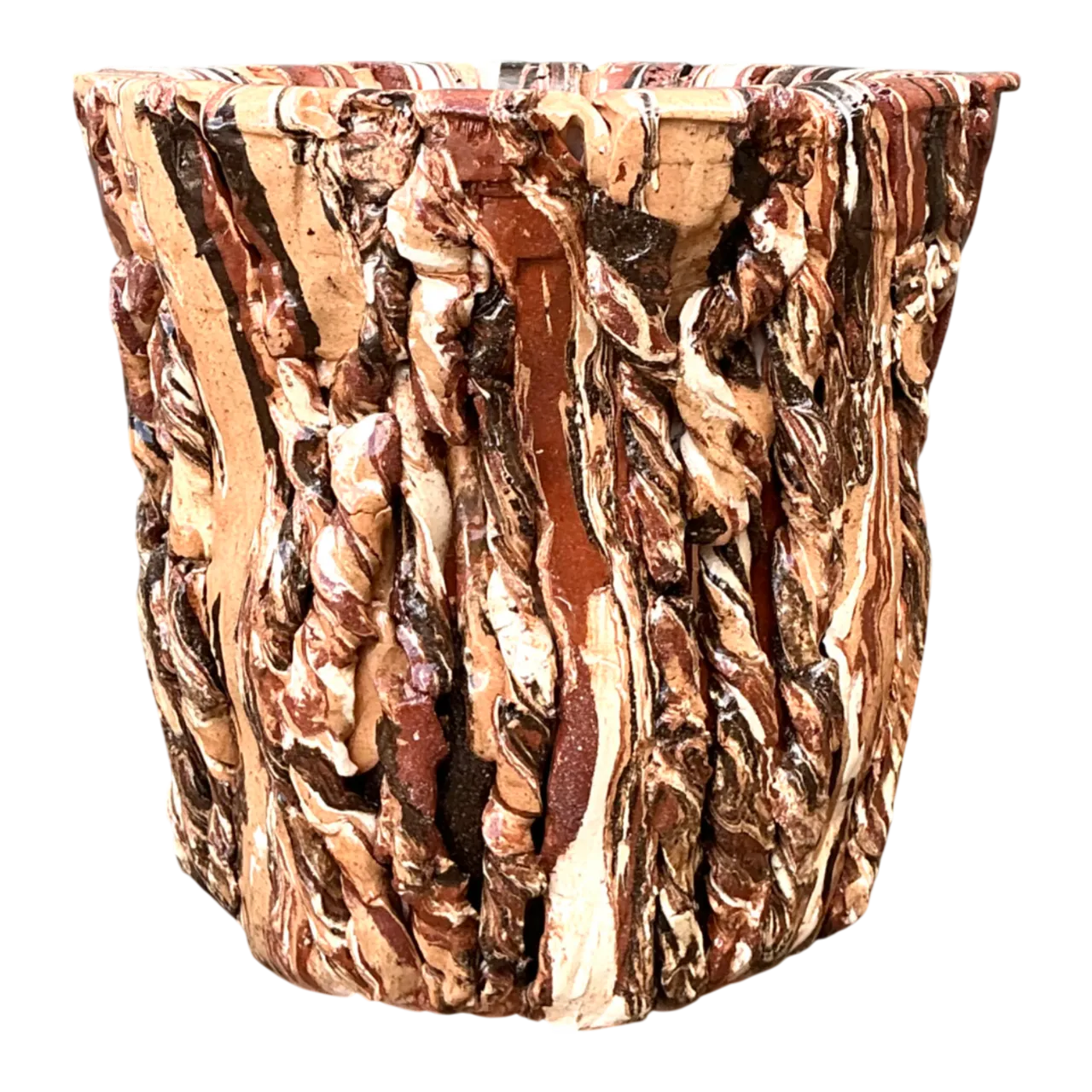 Vintage Textured Ceramic Planter