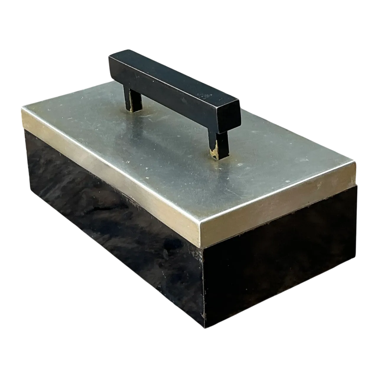 Vintage Metal and Wood Lidded Box