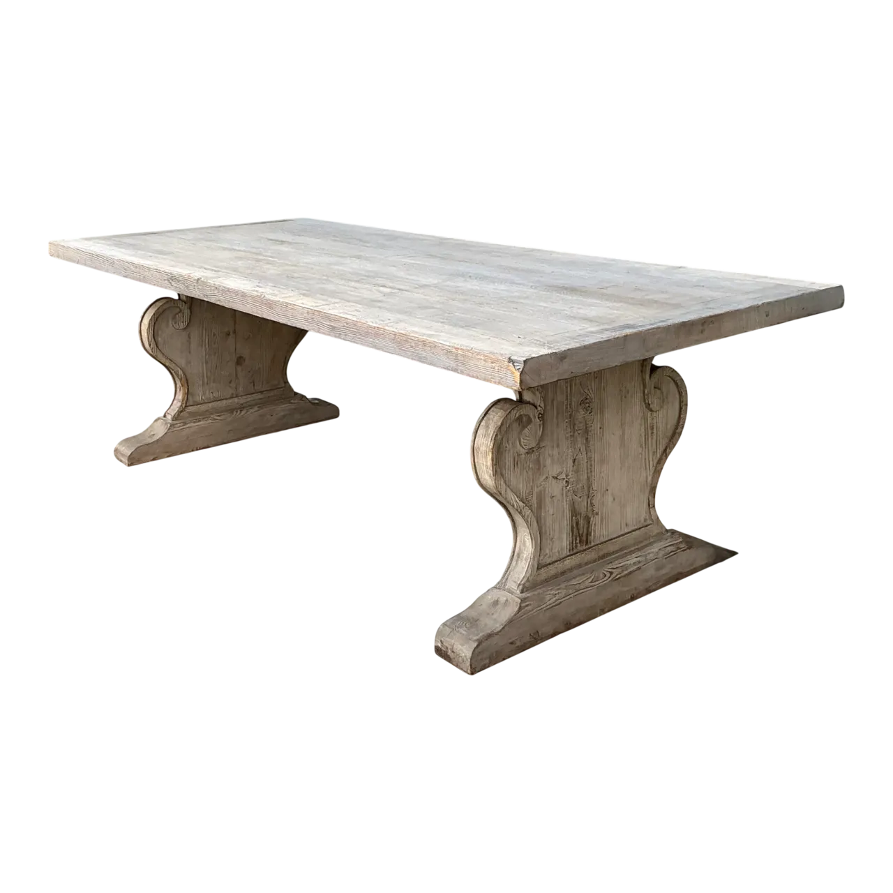 Vintage Sculptural Wood Dining Table