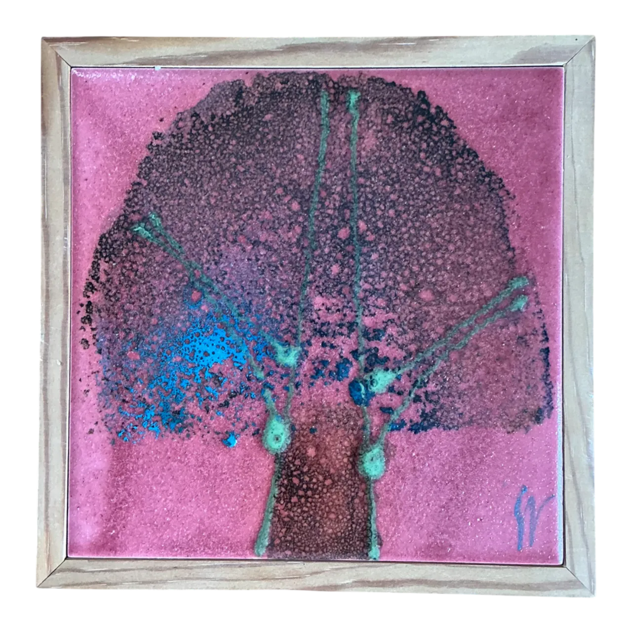 Vintage Abstract Ceramic Tile Art