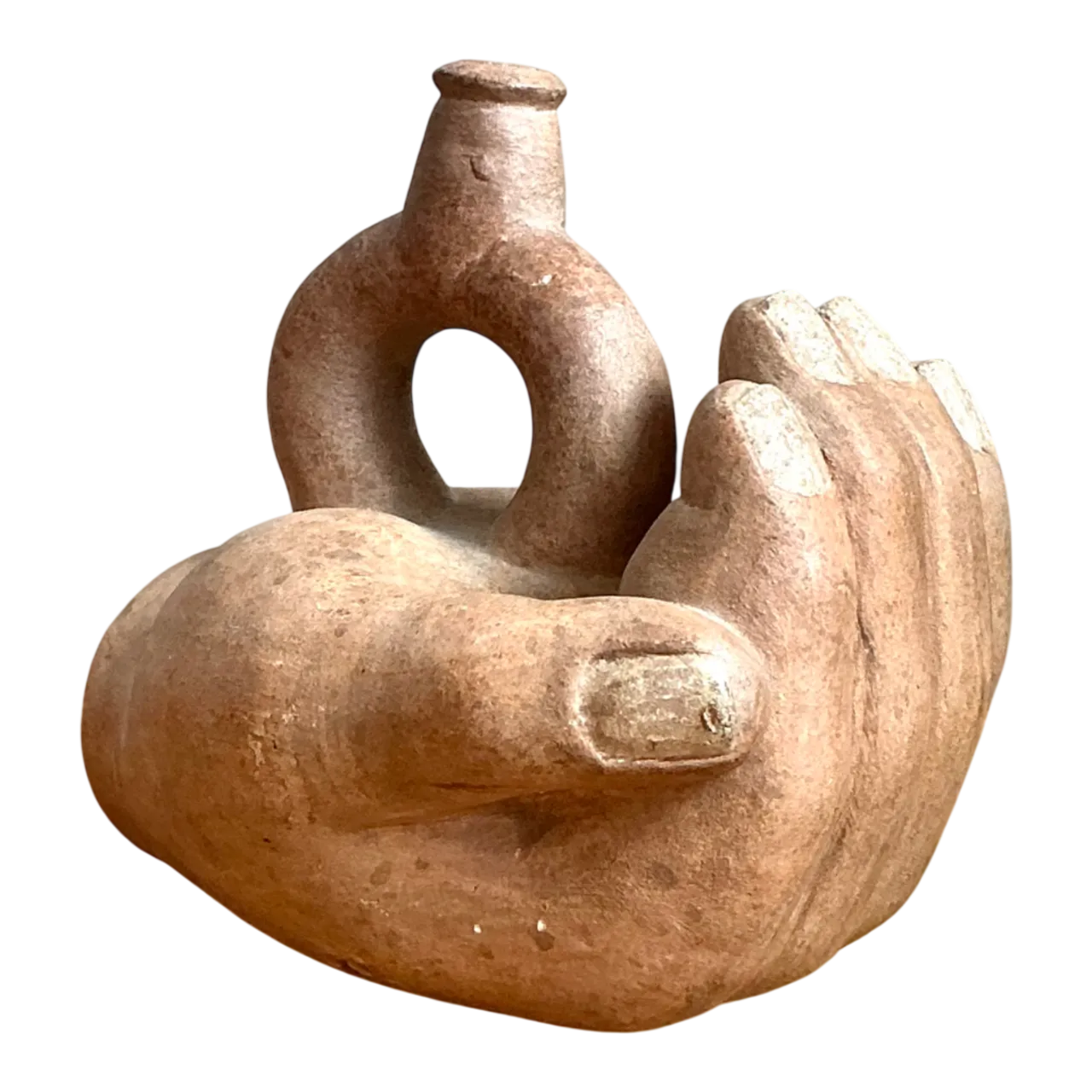 Vintage Sculptural Terracotta Vase
