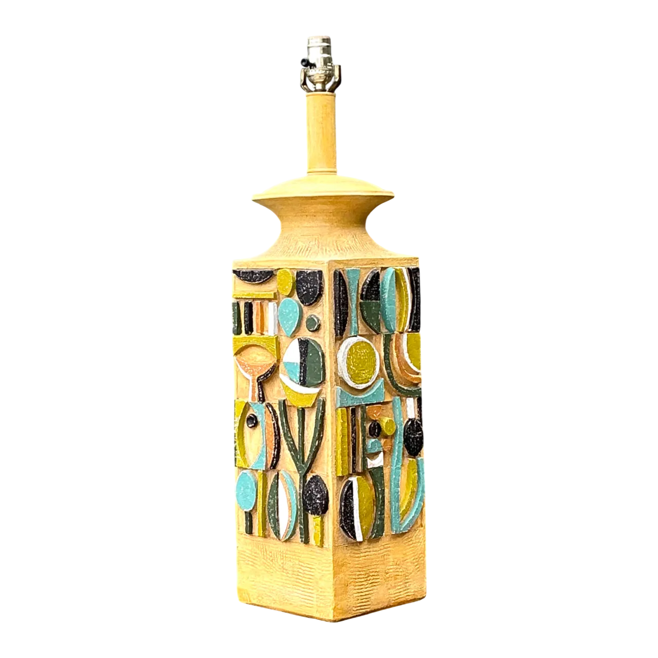 Vintage MCM Abstract Ceramic Table Lamp