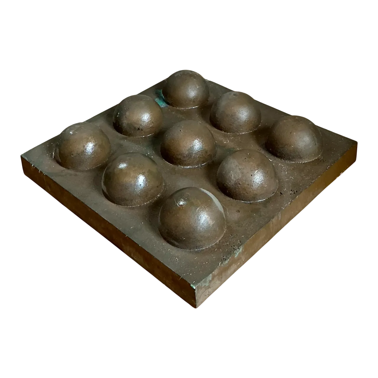 Vintage Abstract Geometric Lead Bubble Sculpture
