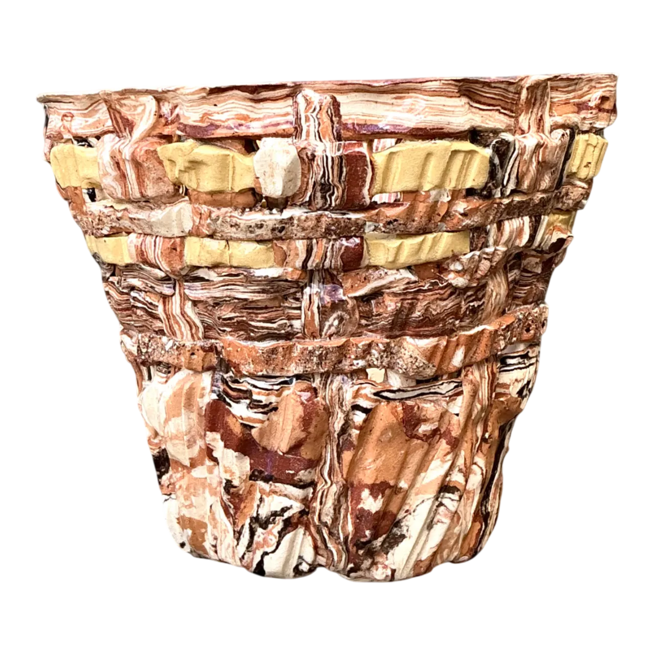 Vintage Textured Pottery Planter