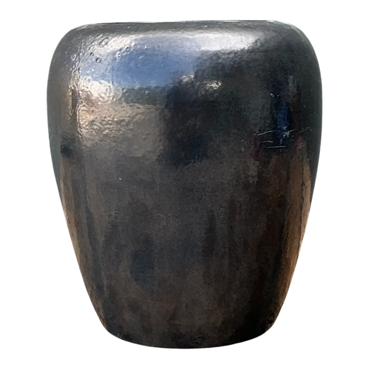 Vintage Glazed Ceramic Pottery Vase