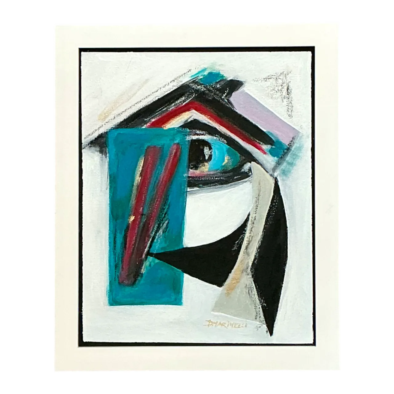 Vintage Original Abstract Oil Painting On Canvas