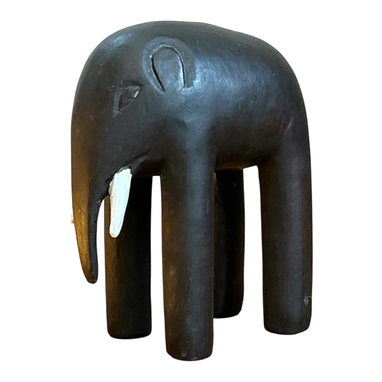 Vintage Wooden Elephant Figurine