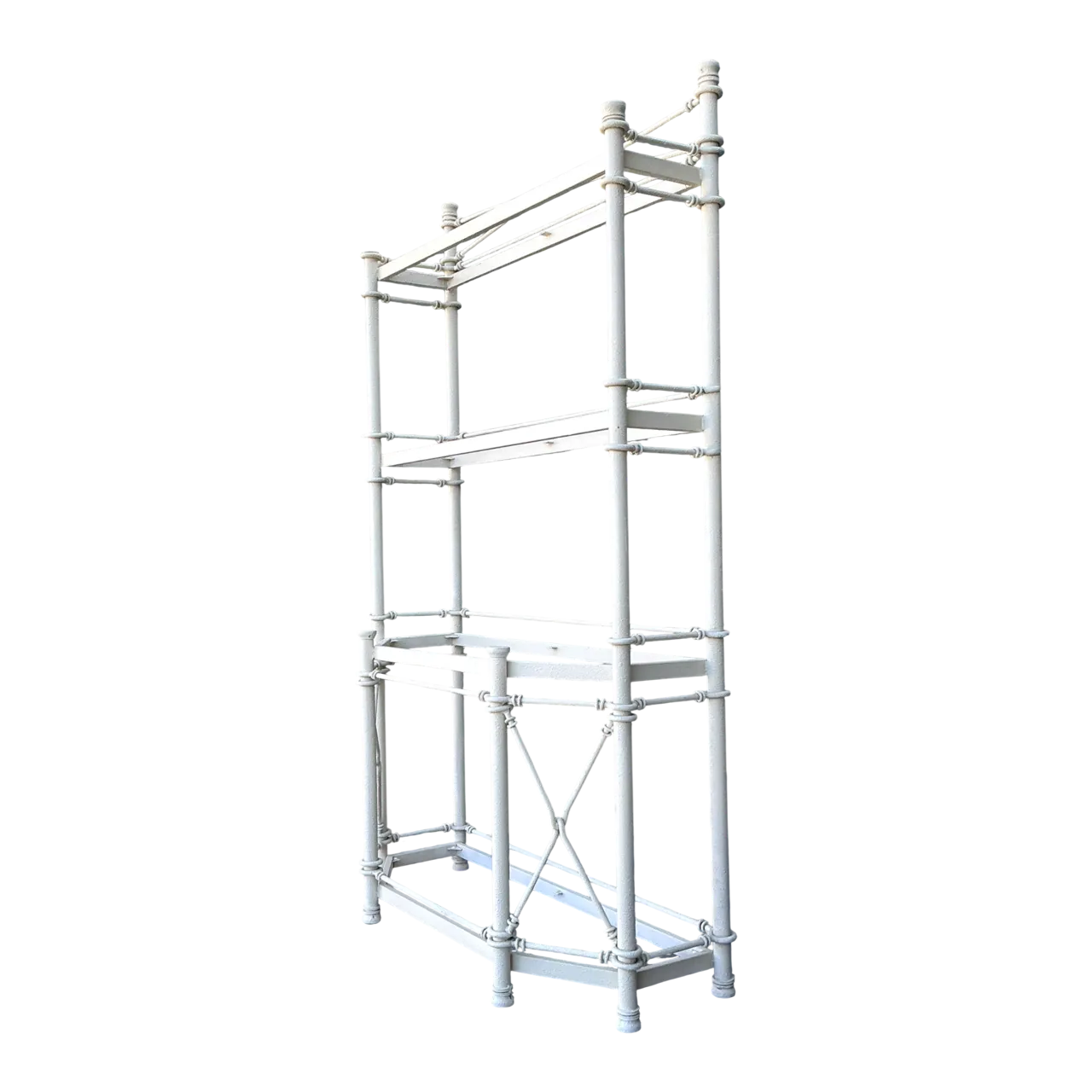 Vintage Painted Metal Display Shelf