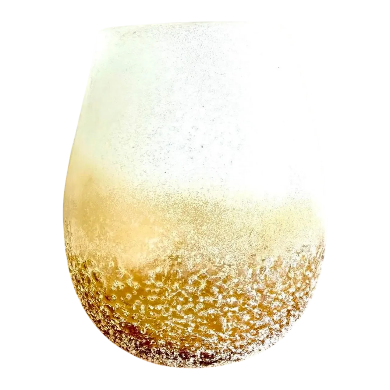 Boho Hand-Blown Art Glass Vase