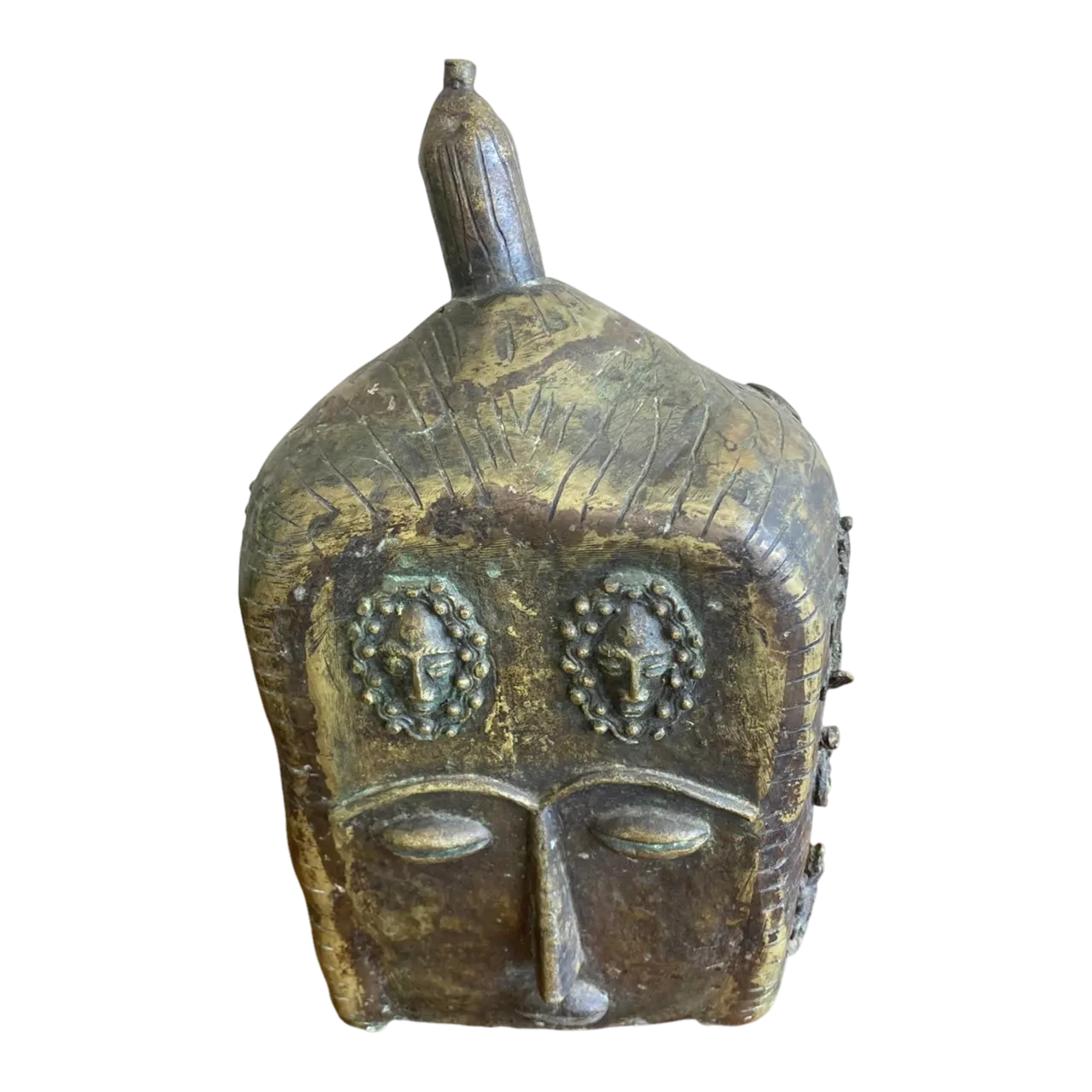 Boho Tribal-Inspired Bronze Sculpture