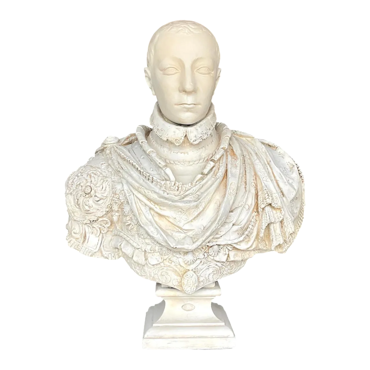 Late 19th Century Vintage Boho Plaster Bust of Moorish Man