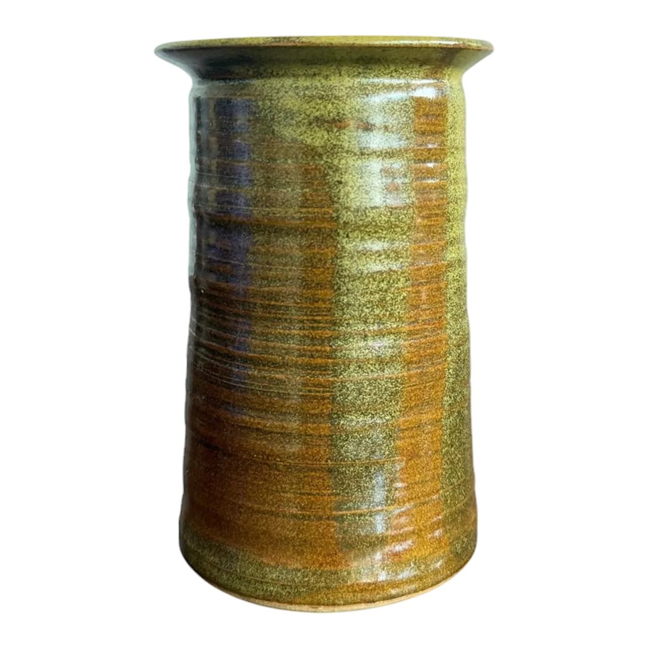 Late 20th Century Studio Pottery Glazed Ceramic Vase