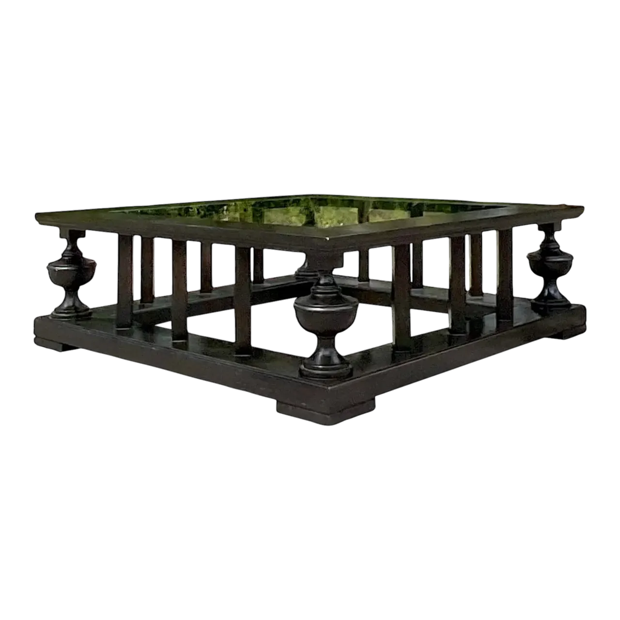 Late 20th Century Vintage Regency Pediment Coffee Table After John Roselli