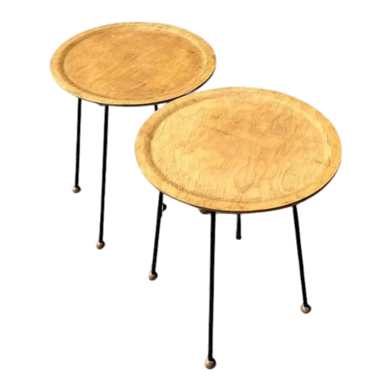 Mid 20th Century Vintage Tony Paul Tempo Group Tray Tables - A Pair