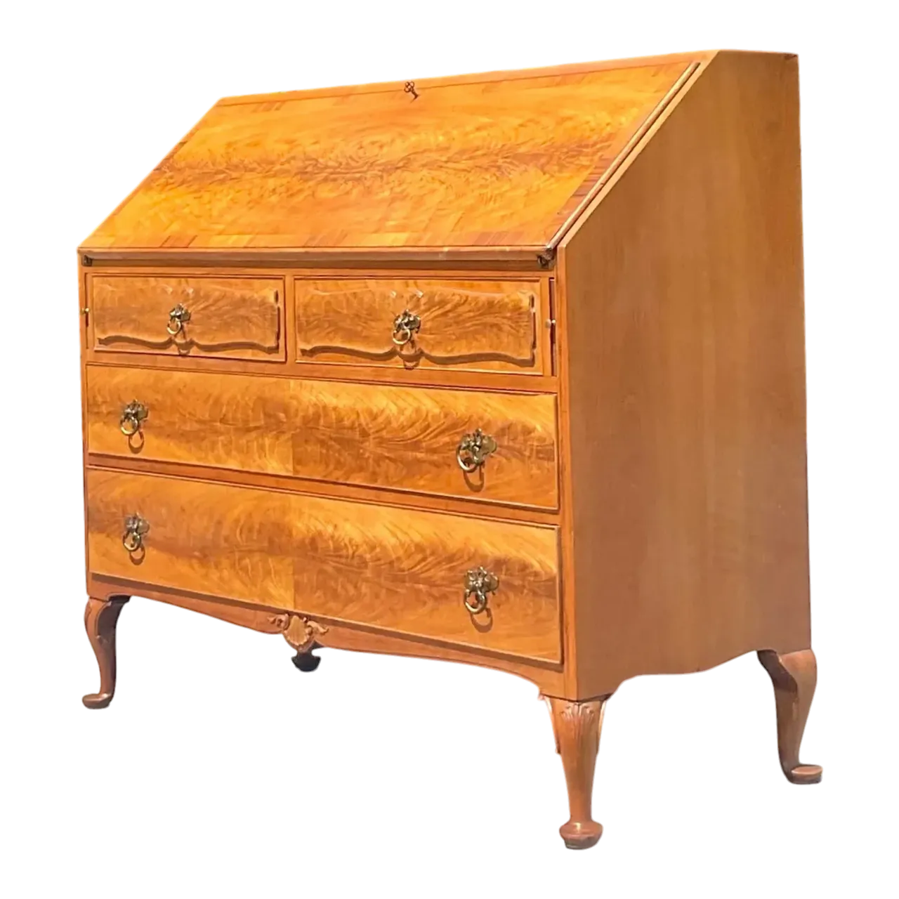 Mid 20th Century Vintage Traditional Royal Furniture Drop Top Writing Desk