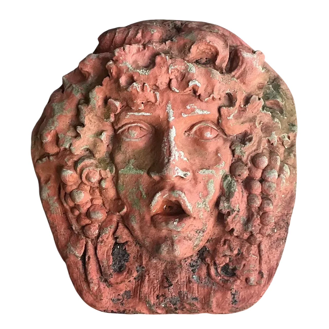 Vintage Boho Cast Concrete Goddess Wall Sculpture