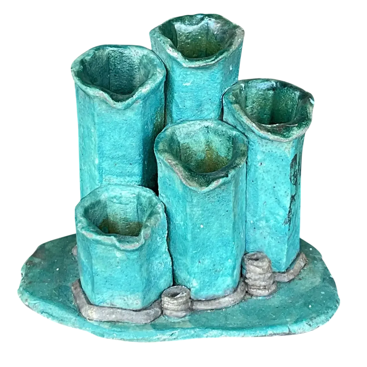 Vintage Boho Studio Pottery Vase - Pottery, 6.5W x 5.5H