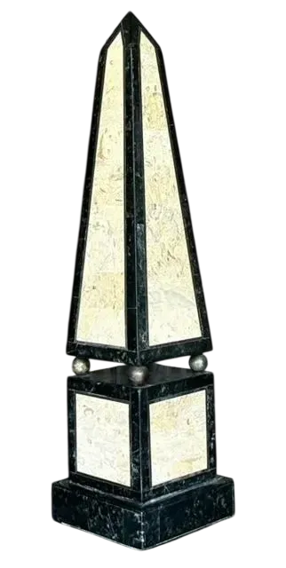 Vintage Boho Tessellated Stone Obelisk